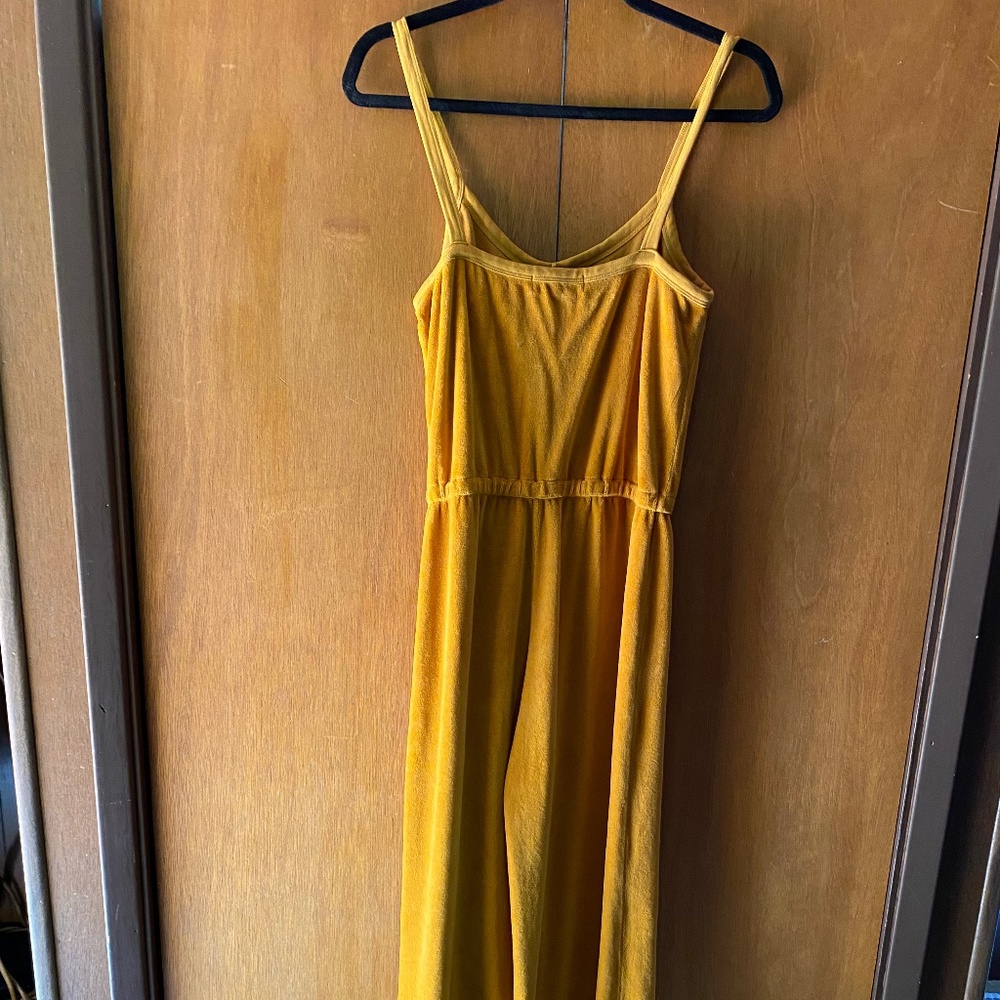 EUC Suzie Kondi Giorgi Velour Buckthorn tank jumpsuit size xs - Picture 5 of 5